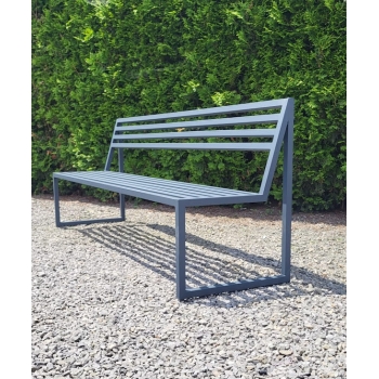 ŁAWKA wolnostojąca metalowa Z OPARCIEM